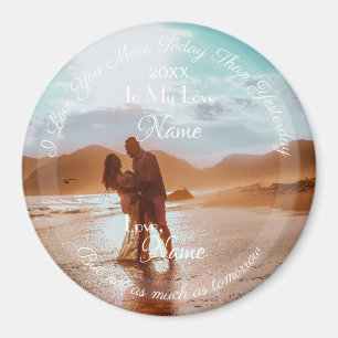 HAMbyWG - Couple in Sunset Love Personalized Magnet