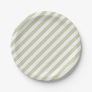 HAMbyWG - Custom Paper Plates - Beige/White Stripe
