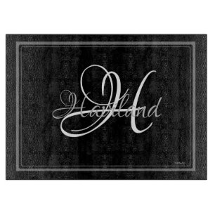 HAMbyWG Custom two-tone Monogram Cutting Board