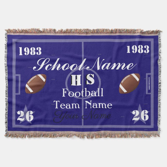 HAMbyWG Customizable Football Throw Blanket (Front)