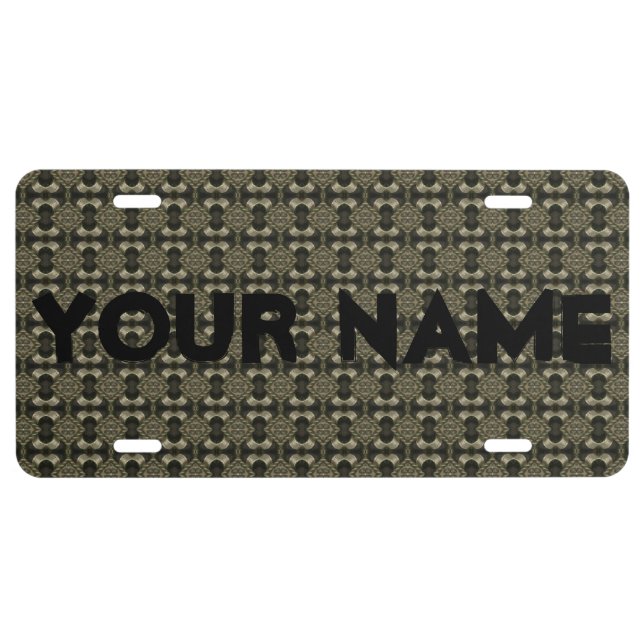 HAMbyWG Customizable Silver Look License Plate (Front)