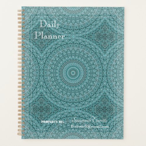 HAMbyWG _ Daily Planner _ Turquoise Mandala