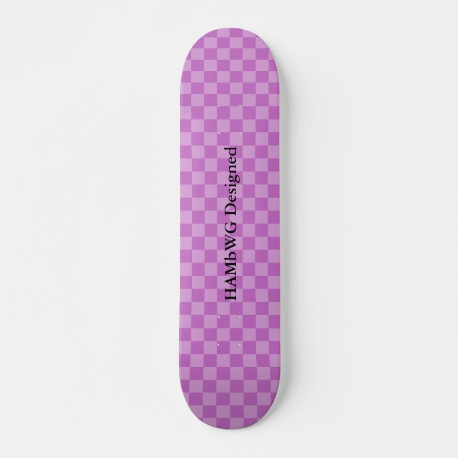 HAMbyWG Designed - Skateboard - Lilac Checker Deck (Front)