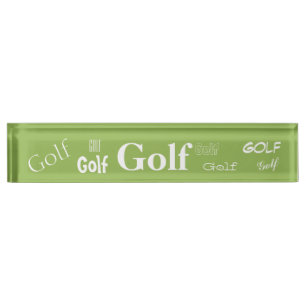 HAMbyWG - Desk Name Plate - Golf