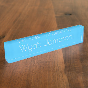 HAMbyWG - Desk Name Plate - Kid Blue