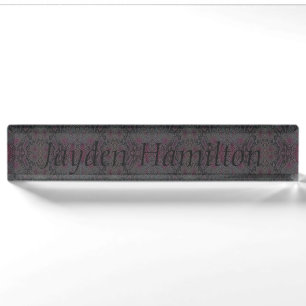 HAMbyWG - Desk Name Plate - Snake Pink/Gray