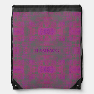 HAMbyWG Drawstring Backpack - Pink Distressed