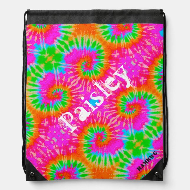 HAMbyWG Drawstring Backpack - Tie Dye (Front)
