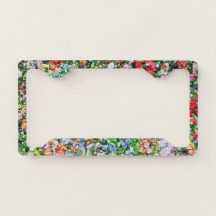 HAMbyWG Flower Wall License Plate Frame