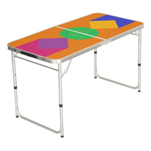 HAMbyWG Geometric Bright Colored Ping Pong Table
