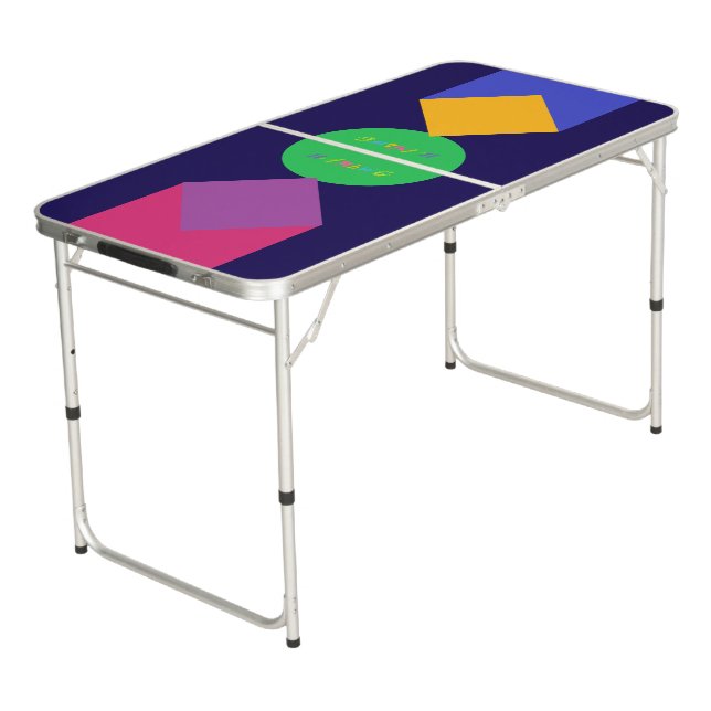 HAMbyWG Geometric Design Beer Pong Table (Angled)