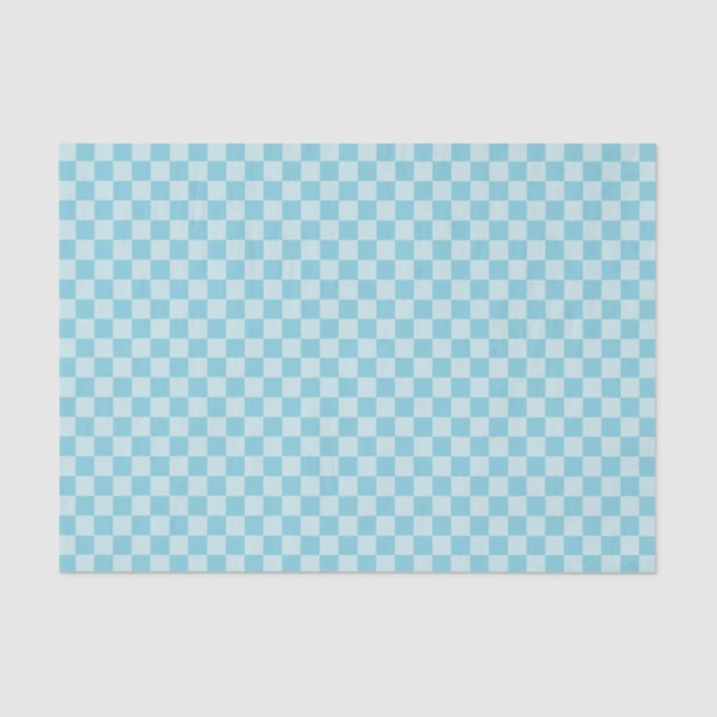 HAMbyWG - Gift Tissue - Aqua-Blue Gingham Tissue Paper (Front)