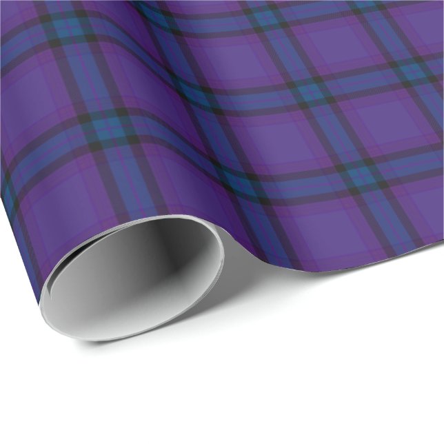 HAMbyWG - Gift Wrap - Bright Purple Teal Plaid (Roll Corner)