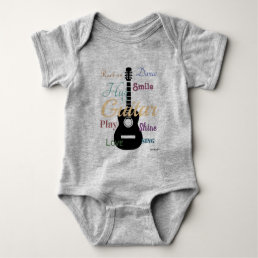 HAMbyWG -  Guitar Theme Baby Bodysuit