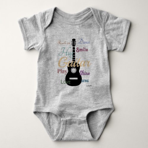 HAMbyWG _  Guitar Theme Baby Bodysuit