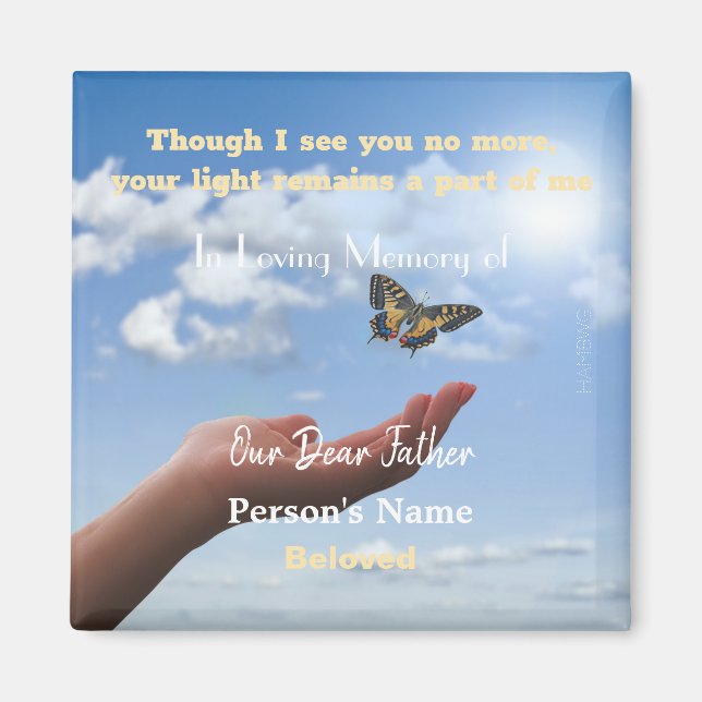 HAMbyWG - Hand releasing a butterfly magnet (Front)