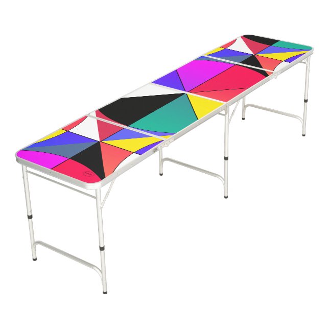 HAMbyWG Hot Colors, Color Wheel Ping Pong Table (Angled)