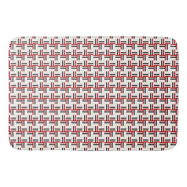 HAMbyWG - Large Bath Mat - Red/Blk/Wh/Bge (Front)