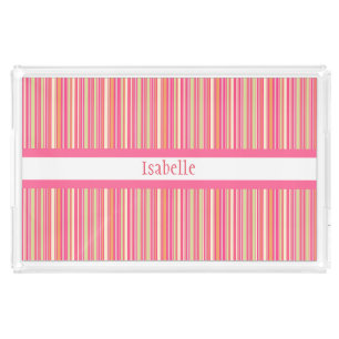 HAMbyWG - Large Vanity Tray - Pink Bar Stripe