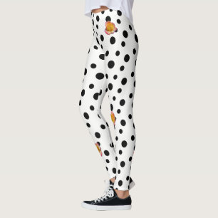 HAMbyWG - Leggings - Black Polka Dots on Any Color