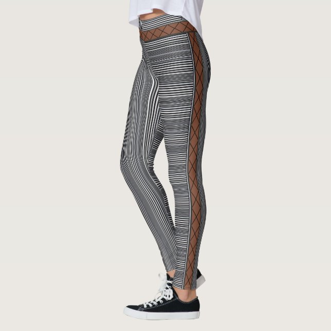 HAMbyWG - Leggings - Black & White Modern (Left)
