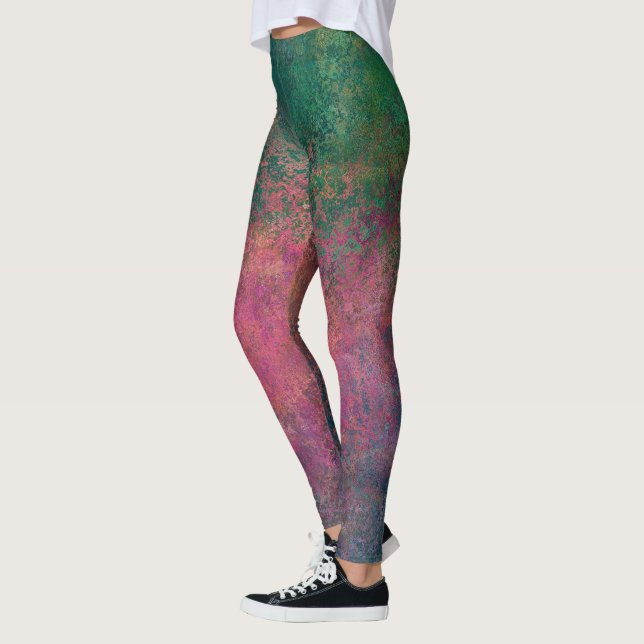 HAMbyWG - Leggings - Green & Pink Agate Surprise (Left)