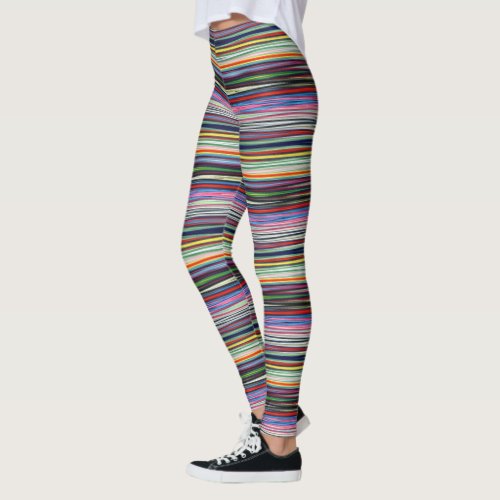 HAMbyWG _ Leggings _ Mixed Color Gradient Stripes