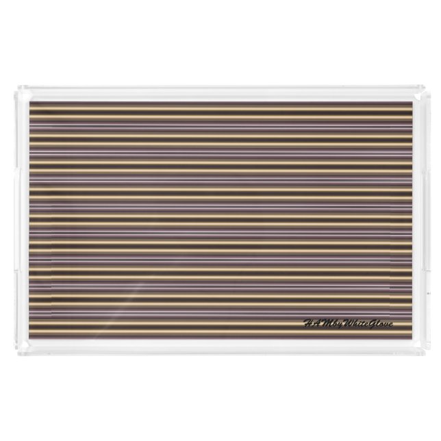 HAMbyWG - Lg Acrylic Tray - Black plum gold (Front)