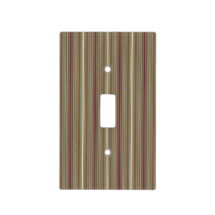 HAMbyWG - Light Switch Cover - Burgundy Tan Stripe