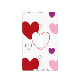 HAMbyWG - Light Switch Cover - Red Pink Hearts