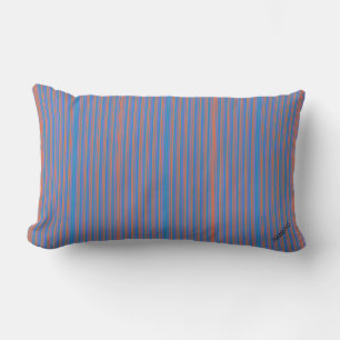 HAMbyWG Lumbar Pillow - Bright Blue/Red ThinStripe