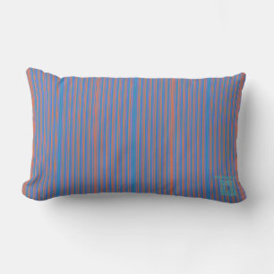 HAMbyWG Lumbar Pillow - Bright Blue/Red ThinStripe