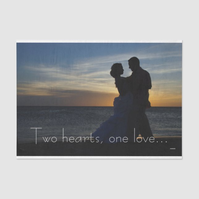 HAMbyWG - Married couple in sunset with words Tissue Paper (Front)