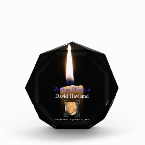 HAMbyWG Memorial Candle Acrylic Photo Block
