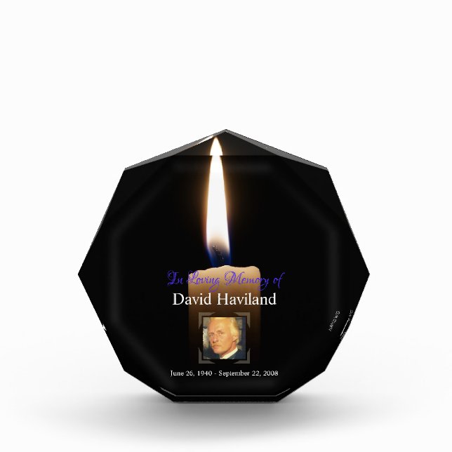 HAMbyWG Memorial Candle Acrylic Photo Block (Front)