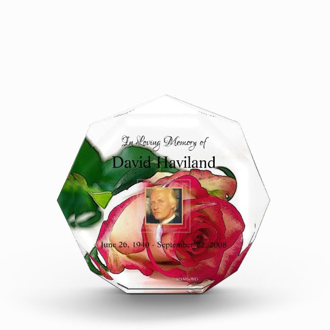 HAMbyWG Memorial Rose  Acrylic Photo Block (Front)