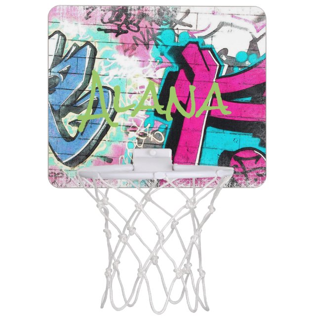 HAMbyWG - Mini Basketball Hoop - Pink Graphitti (Front)