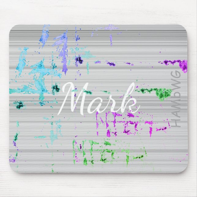 HAMbyWG - Mouse Pad - Distressed Gray Stripe (Front)