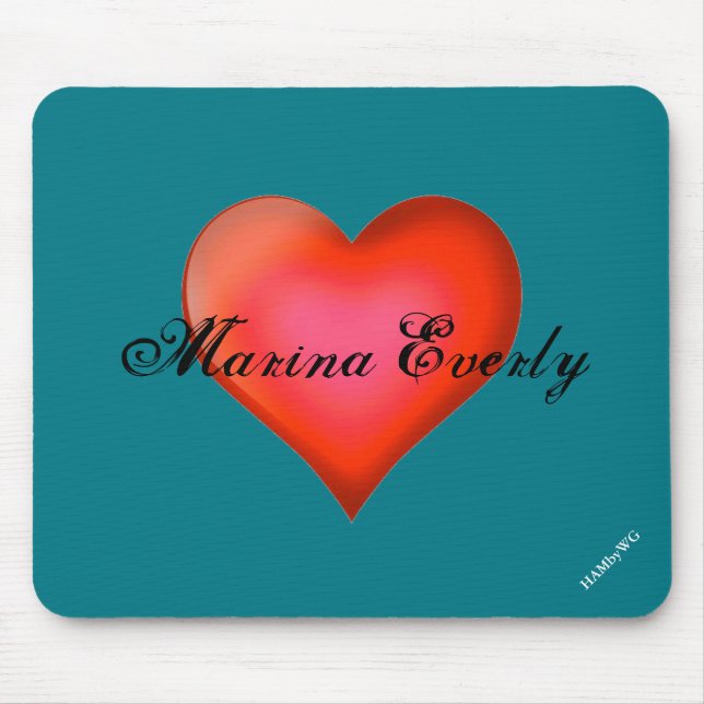 HAMbyWG - Mouse Pad - Red Heart (Front)