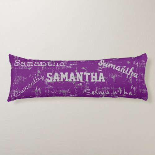 HAMbyWG Name Theme _ Distressed Look _ Any Color Body Pillow