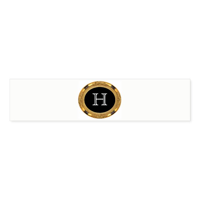 HAMbyWG - Napkin Band - Black & Gold Emblem Design (Unfolded)