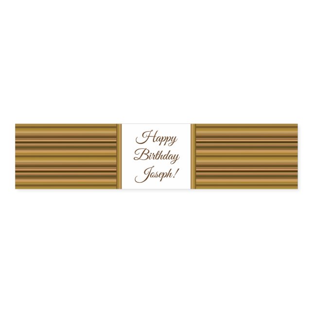 HAMbyWG - Napkin Band - Classic Stripes in Gold (Unfolded)