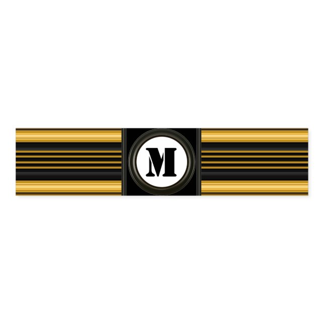 HAMbyWG - Napkin Band - Gold & Black (Unfolded)