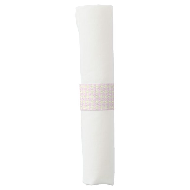 HAMbyWG - Napkin Ring - Pale Pink Gingham (Front)