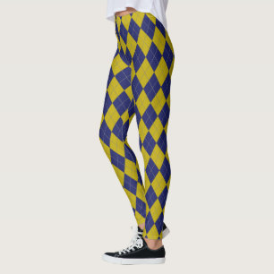 HAMbyWG Navy Blue Argyle with Any Other Color Leggings