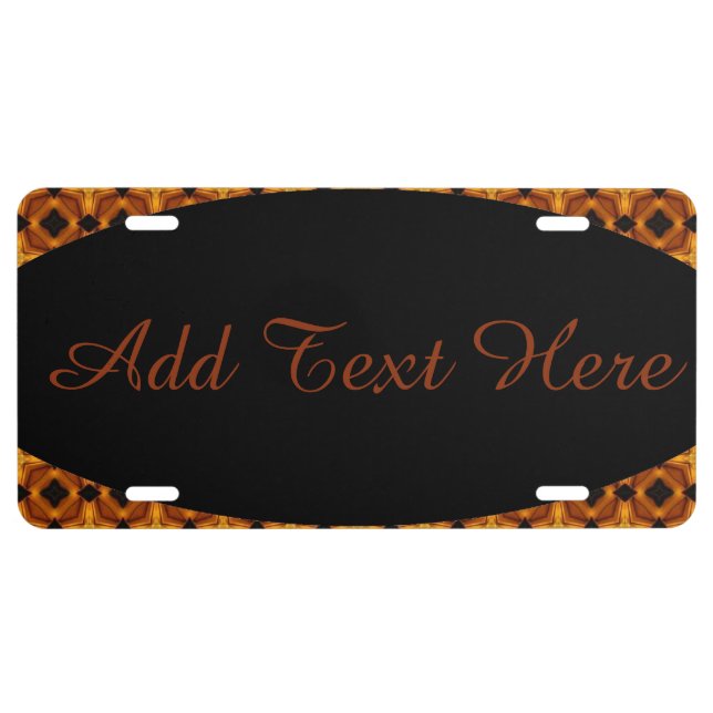 HAMbyWG offers Customizable Amber License Plate (Front)