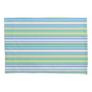 HAMbyWG - Pair of Pillowcases - Blue Bar Stripe