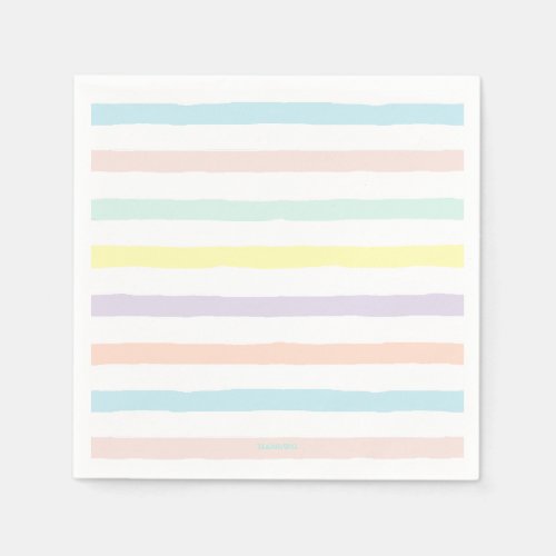 HAMbyWG _ Paper Napkin _ Pastel Stripes