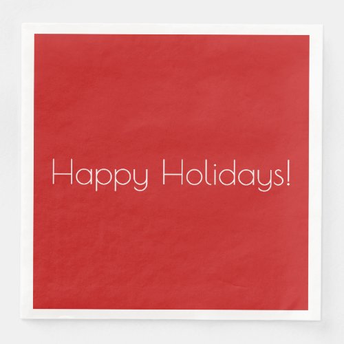 HAMbyWG _ Paper Napkins _ Happy Holidays Red