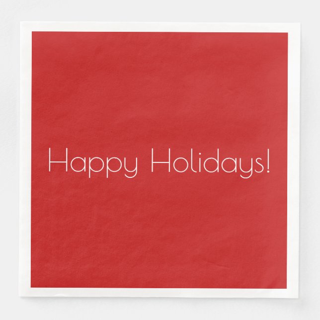 HAMbyWG - Paper Napkins - Happy Holidays Red (Front)